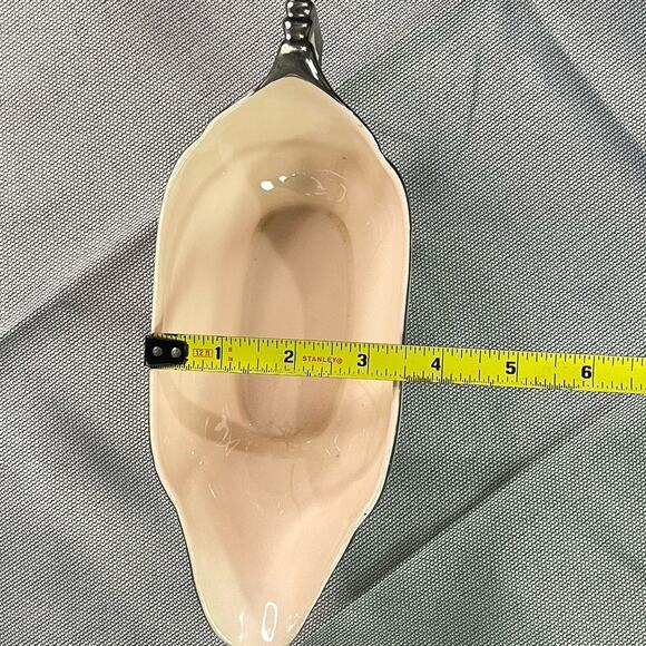 Limoges Peach Blo Ritz Platinum Gravy Boat Seabring Ohio Platinum Etching Trim - Picture 8 of 9